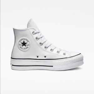 white high-top platform converse